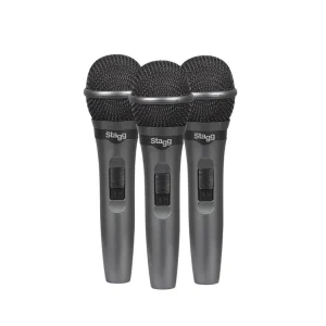 Akce Stagg SDMP15-3, sada 3 dynamických mikrofonů